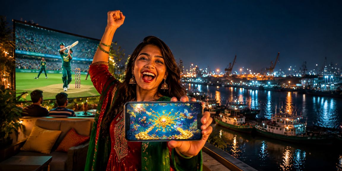 খুলনায় মোবাইলে ক্রিকেট বেটিং করছেন একজন তরুণ ব্যবহারকারী